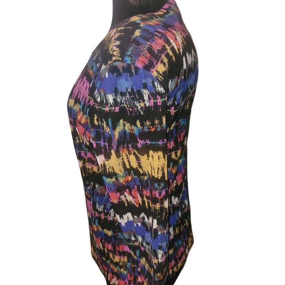 Tristan Multicolor Abstract Long Sleeve Top XL - Picture 5 of 7